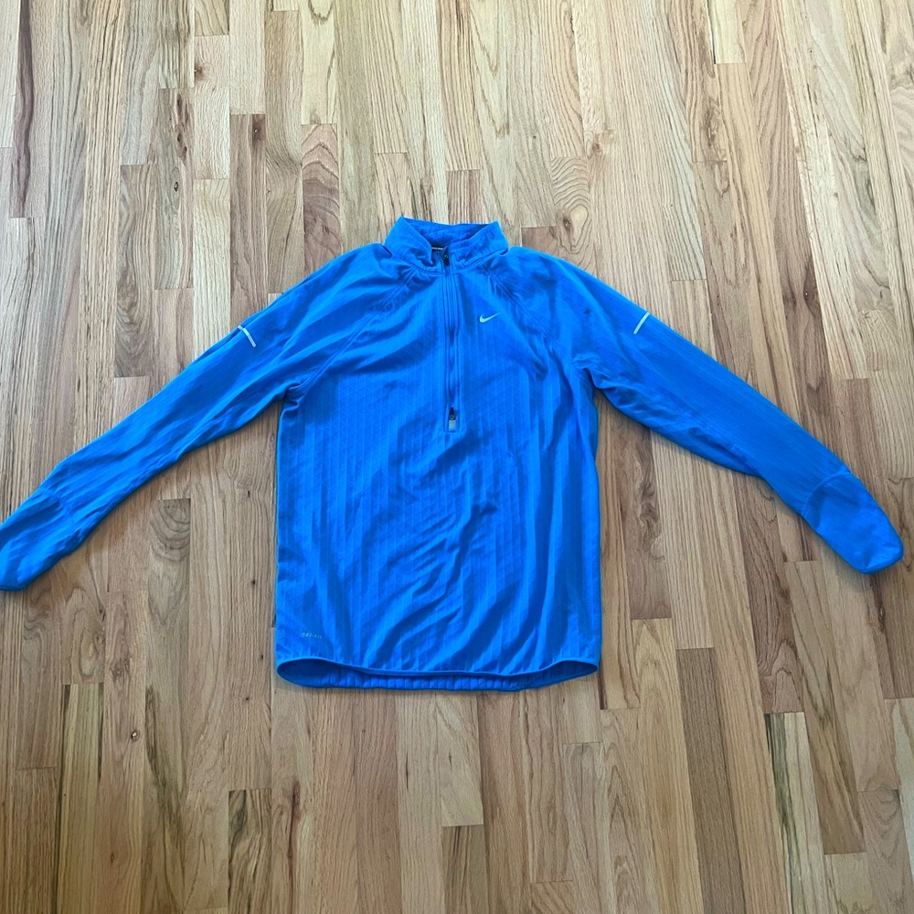 Nike Running Dri-Fit Quarter-zip Blue Women’s Jacket Size MEDIUM